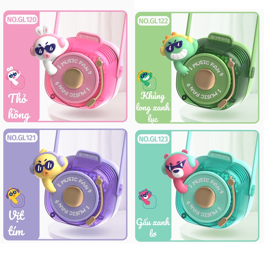 Quạt Đeo Cổ Dj Sạc Usb