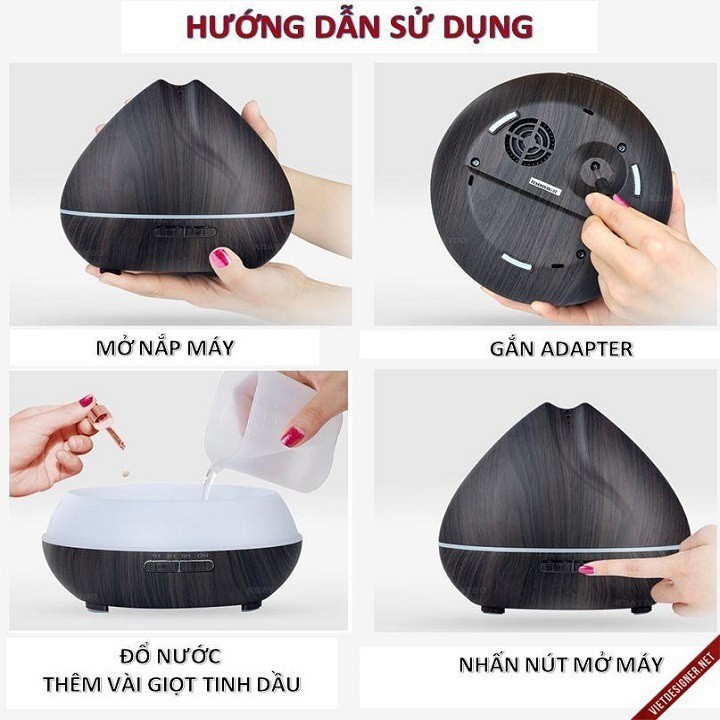 Máy Tạo Độ Ẩm Hình Hoa Sen Có Điều Khiển 15.3X16.8Cm