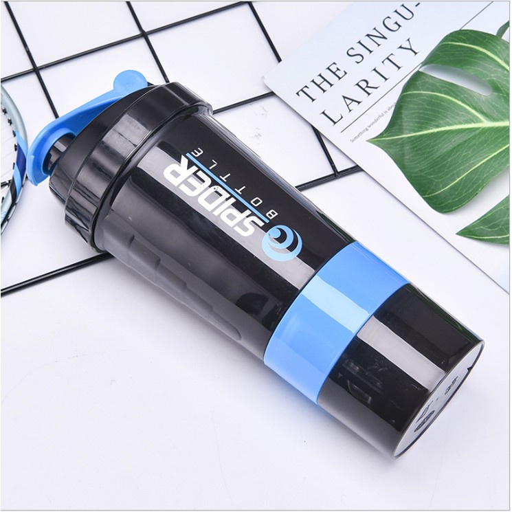 Bình Lắc Spider Tập Gym 3 Ngăn Tiện Dụng 500Ml