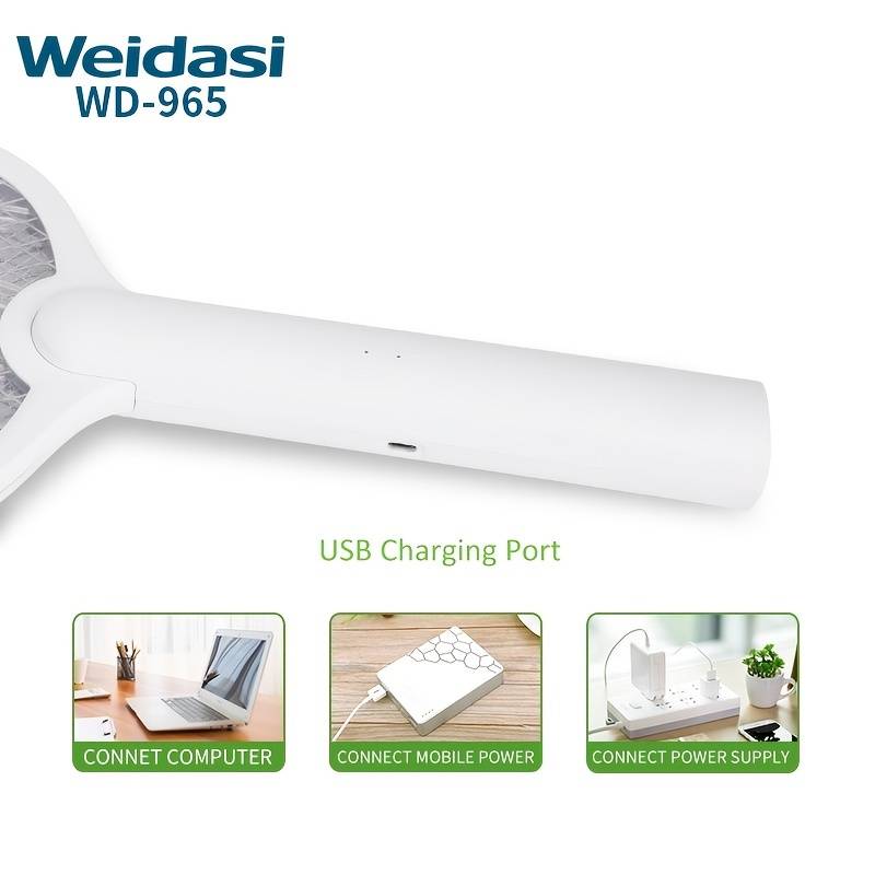 Vợt Bắt Muỗi Không Dây WD-965 Sạc Usb Có Đèn Led Bắt Muỗi