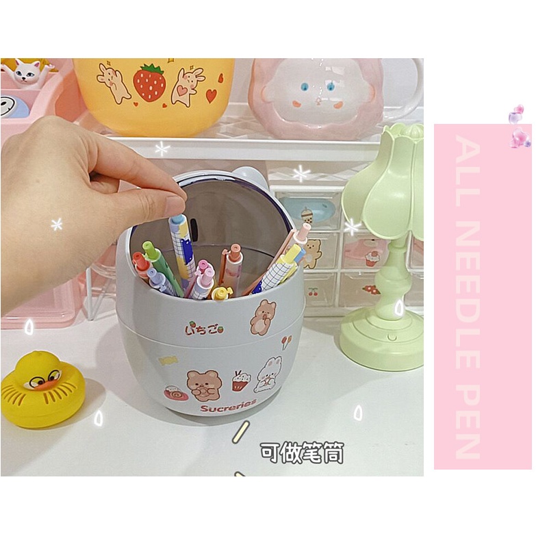 Thùng Rác Để Bàn Mini Hình Thú Dễ Thương