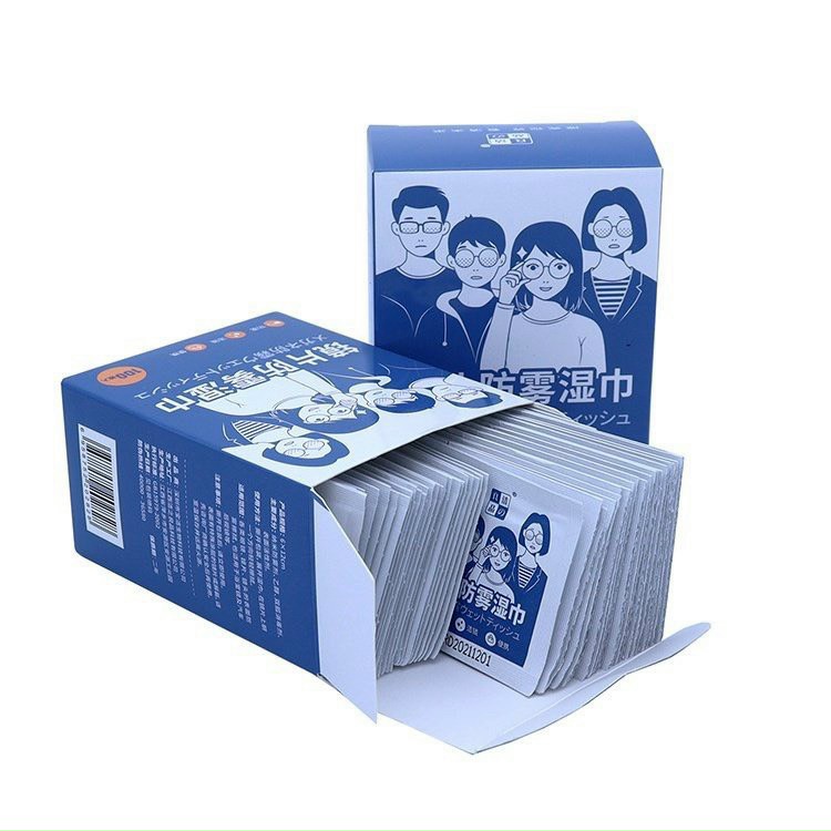 Hộp 100 Miếng Khăn Lau Mắt Kính Nano Chống Mờ Sương