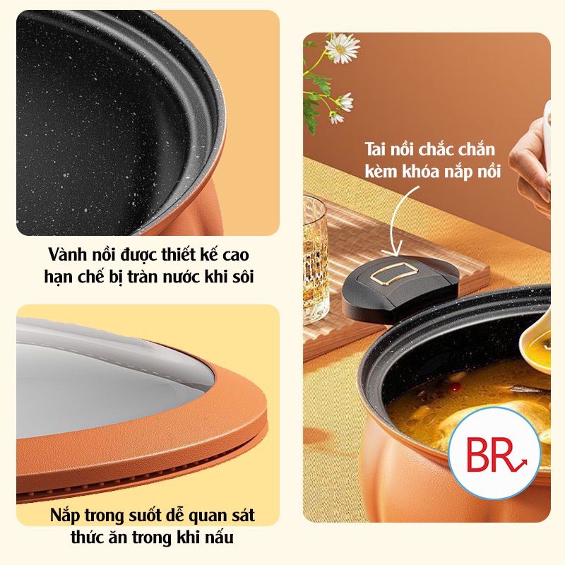 Nồi Hầm Dáng Bí Ngô 24Cm