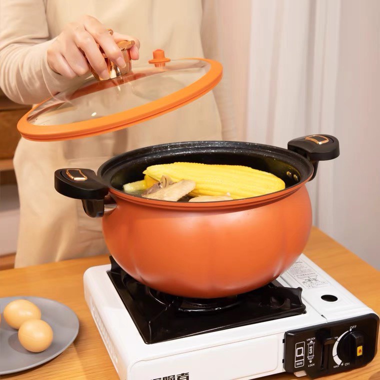 Nồi Hầm Dáng Bí Ngô 24Cm