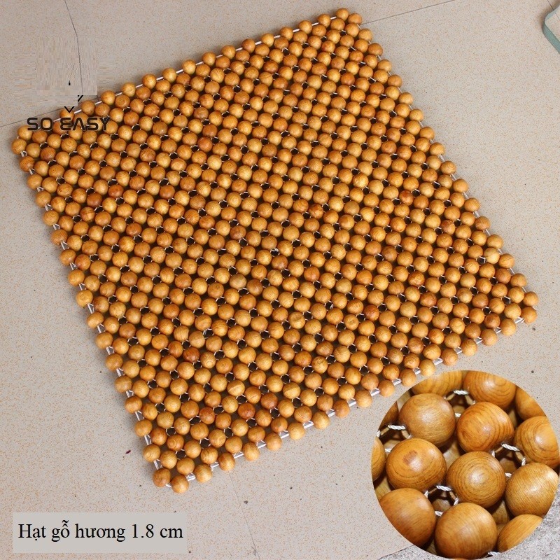 Miếng Đệm Lót Ghế Hạt Gỗ 45cm Miếng Đệm Lót Ghế Hạt Gỗ 45cm