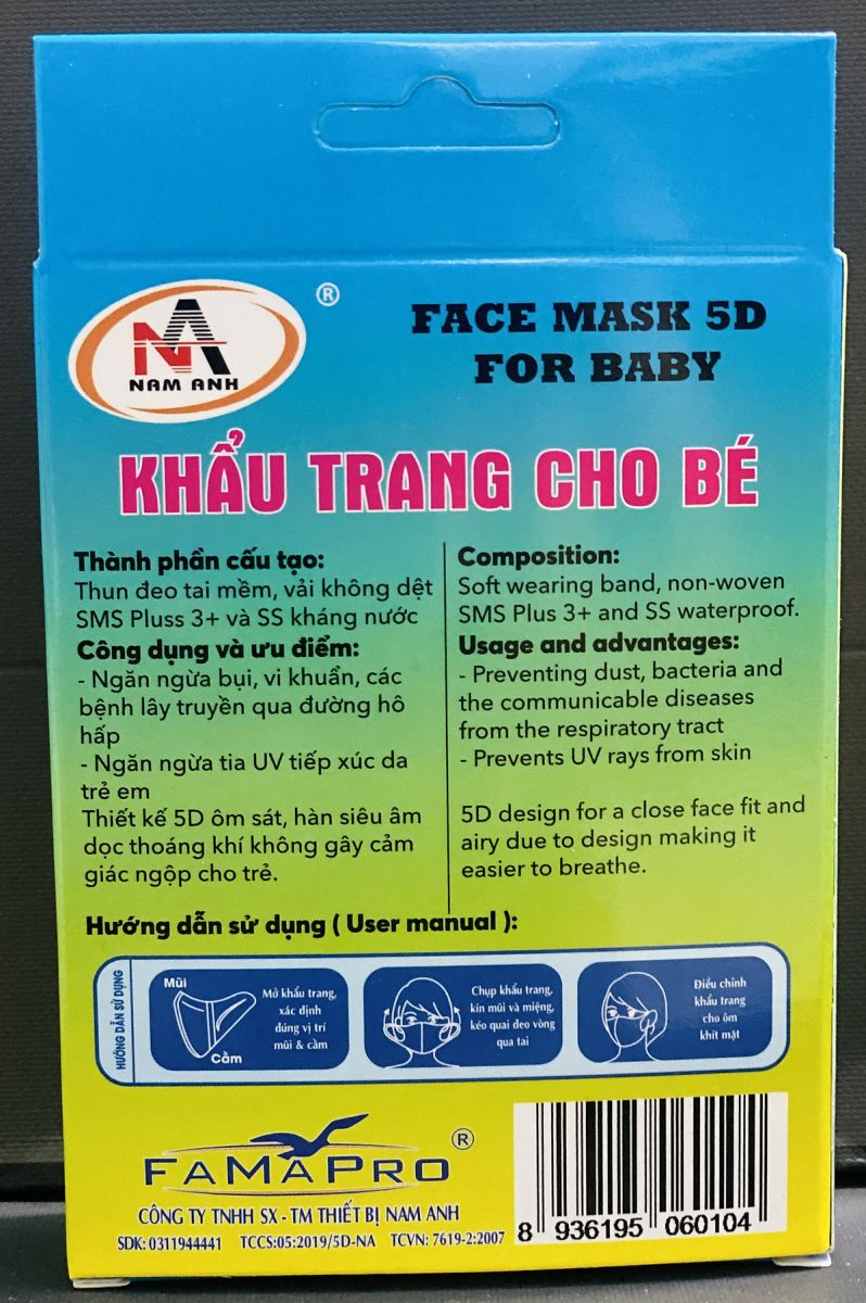 Khẩu Trang 5D Baby Famapro