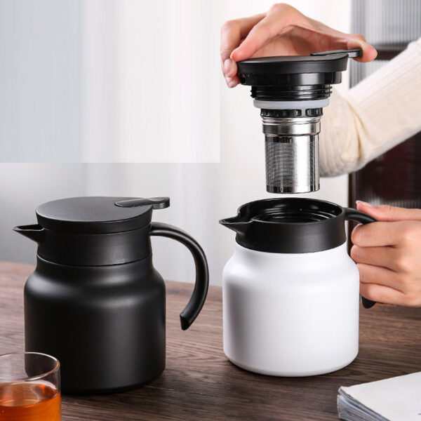 Ấm Pha Trà Giữ Nhiệt 1000ml Inox 316 Cao Cấp Kèm Lõi Lọc Trà