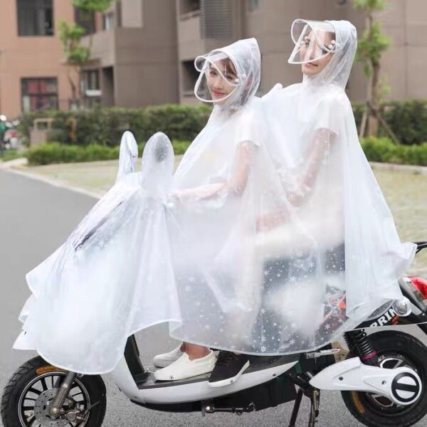 Áo Mưa Trong Suốt 2 Đầu Có Kính Che Mưa Nhựa PVC Cao Cấp