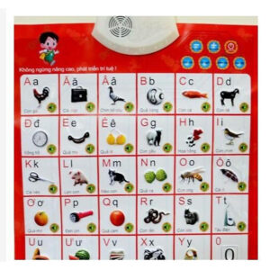 Bảng Chữ Cái Và Số Treo Tường Tự Đọc Phát Âm Dùng Pin Cho Bé