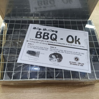 Bếp Nướng Than BBQ  31x21x9cm Tặng Kèm Túi Than Và Cồn