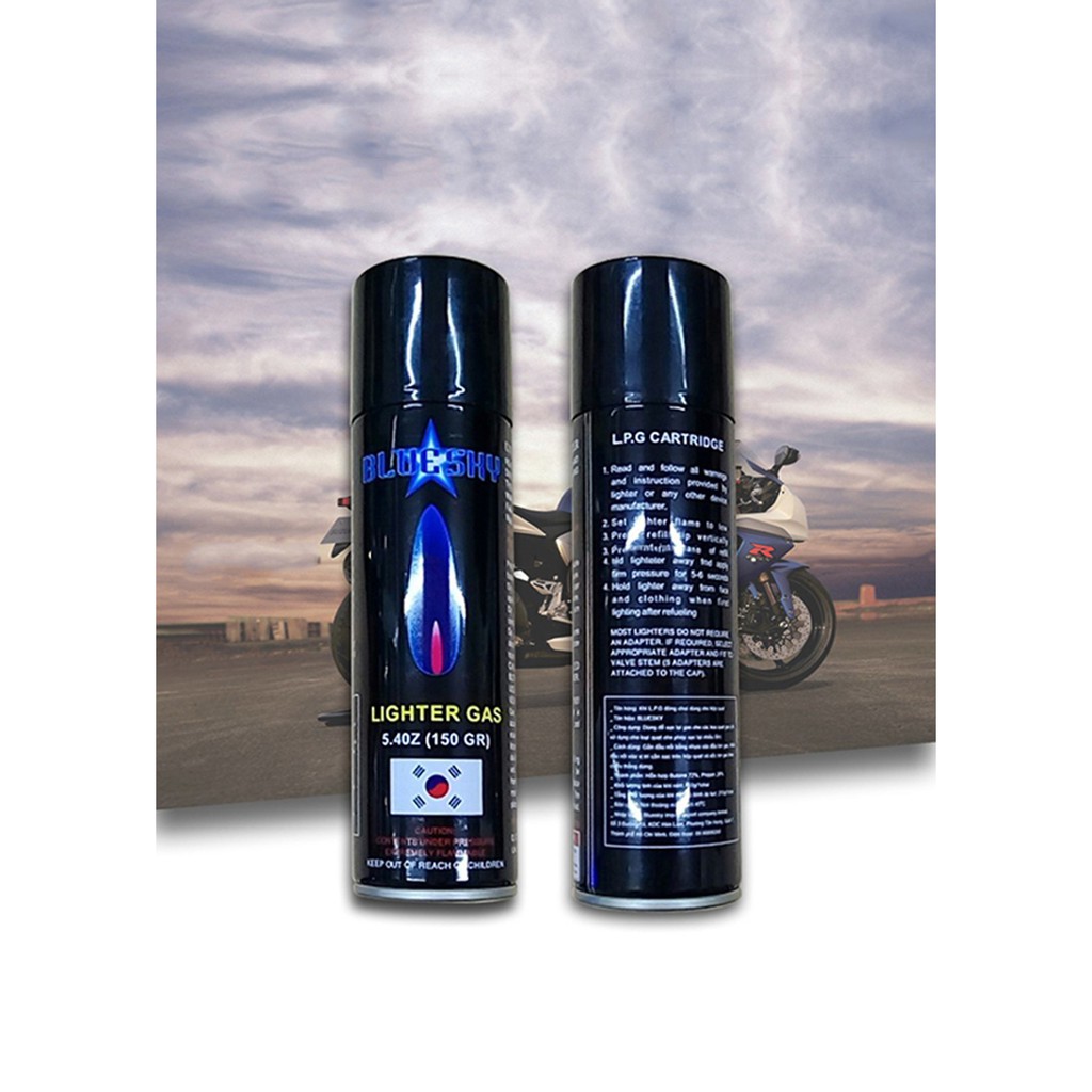 Bình Bơm Gas Cho Hộp Quẹt, Bật Lửa Blue Sky Hàn Quốc Kèm 5 Đầu Bơm Bình Bơm Gas Cho Hộp Quẹt, Bật Lửa Blue Sky Hàn Quốc Kèm 5 Đầu Bơm