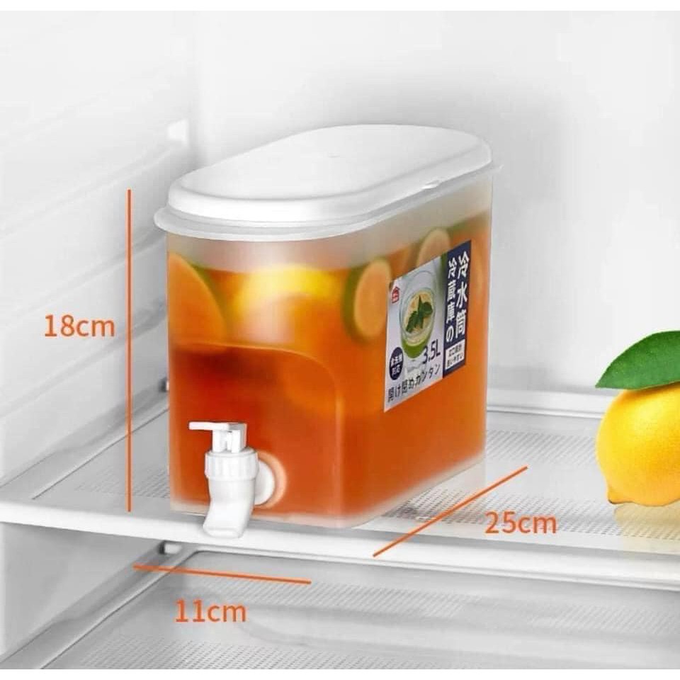 Bình Đựng Nước Trái Cây Có Vòi Để Tủ Lạnh 3,5L (Hàng Vn)