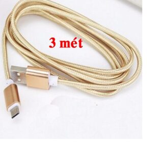 Cáp Sạc Dây Dù 3M Cổng Micro
