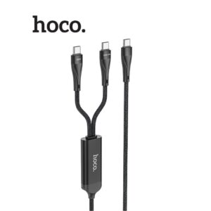 Cáp Sạc Nhanh Hoco U102 100W Super Type-C To Type-C + Type-C Dài 1.5m Dây Dù Siêu Bền