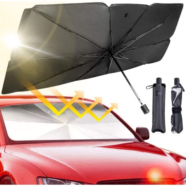 Cây Dù Che Nắng Kính Lái Xe Hơi Cao Cấp Bạc Titan