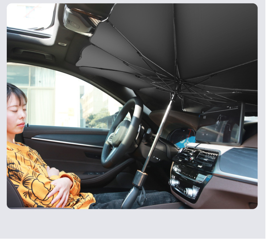 Cây Dù Che Nắng Kính Lái Xe Hơi Bạc Titan