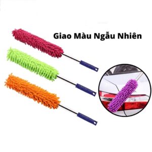 Chổi Rửa Xe Phủi Bụi Sợi Microfiber San Hô Siêu Mềm Mịn Dài 60cm