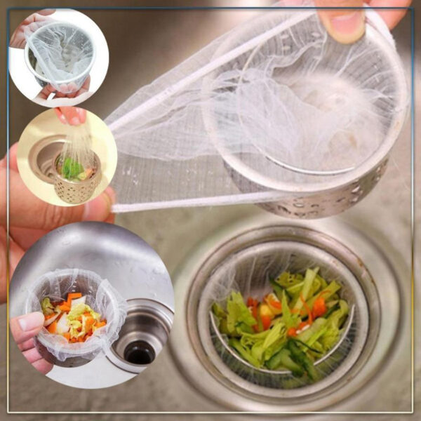 Combo 100 Túi Lưới Lọc Rác Bồn Rửa Chén