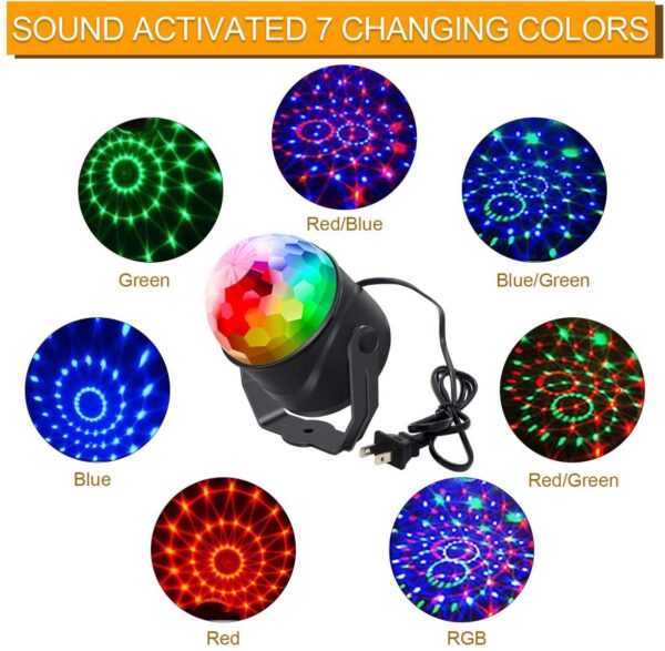 Đèn Led Vũ Trường 7 Màu Party Light Có Remote Điều Khiển 7 Chế Độ Màu Chớp Cực Đẹp