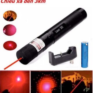 Đèn Pin Laser 303 Tia Đỏ Siêu Sáng Kèm Pin Và Sạc