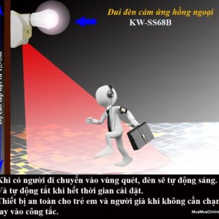 Đui Đèn Cảm Ứng Hồng Ngoại Kawasan KW-SS68B Cao Cấp