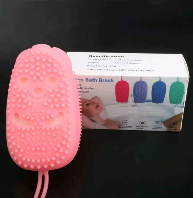 Bàn Chải Tắm Hình Gấu 2 Mặt Silicone Bàn Chải Tắm Hình Gấu 2 Mặt Silicone