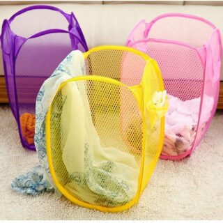 Giỏ Vải Lưới Đựng Quần Áo Gấp Gọn 48x30cm
