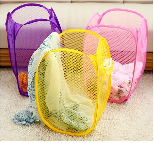 Giỏ Vải Lưới Đựng Quần Áo Gấp Gọn 48x30cm Giỏ Vải Lưới Đựng Quần Áo Gấp Gọn 48x30cm