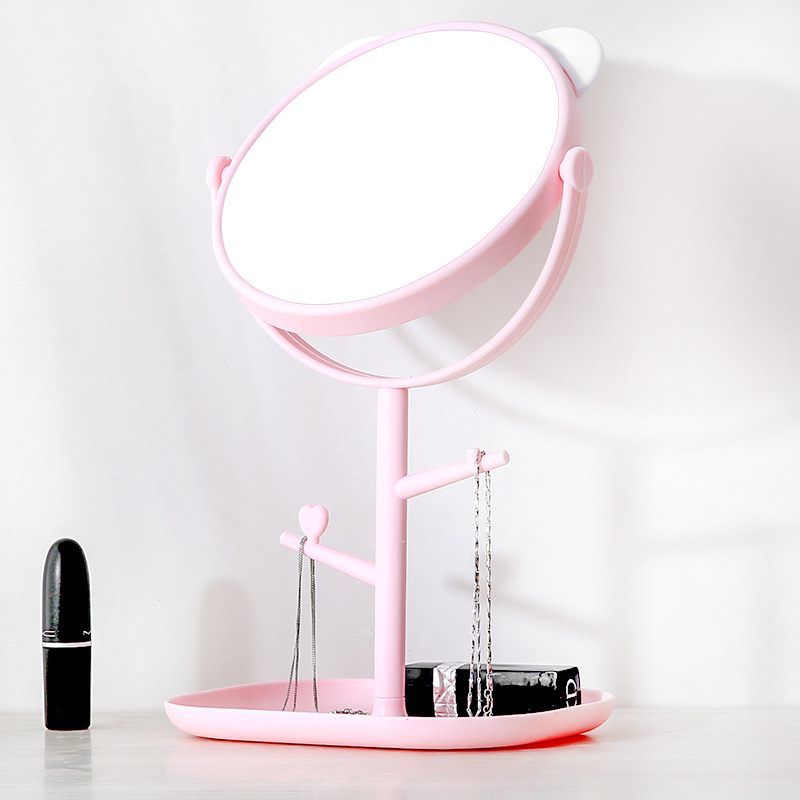 Gương Tròn Trang Điểm Có Chổ Để Trang Sức Gương Tròn Trang Điểm Có Chổ Để Trang Sức