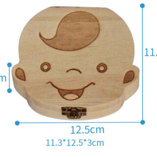 Hộp Đựng Răng Sữa Bằng Gỗ Cho Bé 13x12cm