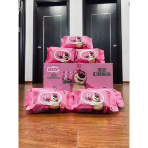 Khăn Giấy Ướt Baby Remy Gấu Dâu Phú Đạt 120 PCS Chính Hãng Có Tem Chống Giả