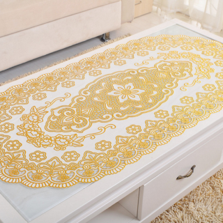 Khăn Trải Bàn Hình Oval Dập Nổi Sang Trọng 46x30cm