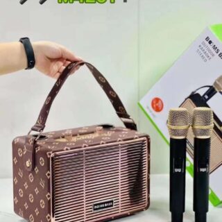 Loa Karaoke Bluetooth Booms Bass M4201+ Bass Mạnh Kèm 2 Micro Âm Thanh Lớn Hát Hay