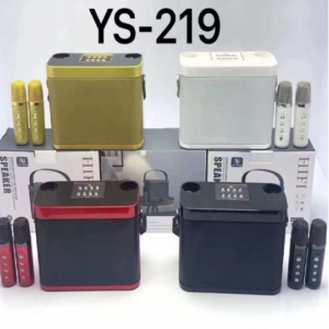 Loa Karaoke Bluetooth YS-219 Có Quai Sách Kèm Hai Micro Không Dây Âm Thanh Lớn Hát Hay