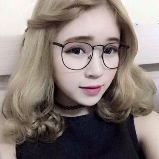 Mắt Kính Ngố Tròn Gọng Đen Thời Trang