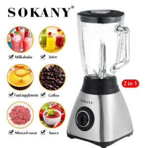 Máy Xay Sinh Tố Sokany Sk-148S 400W 1500ML 2 Cối Xay 3 Cấp Độ