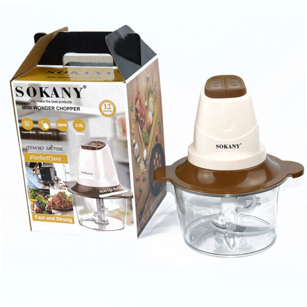 Máy Xay Thịt, Xay Giò Chả Sokany SK-7006 300W 2.0L Đa Năng