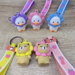 Móc Khoá Hình Thú Bông Hoa Dễ Thương