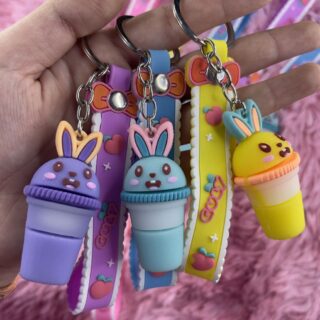 Móc Khoá Hình Thú Ly Trà Sữa Nhiều Màu