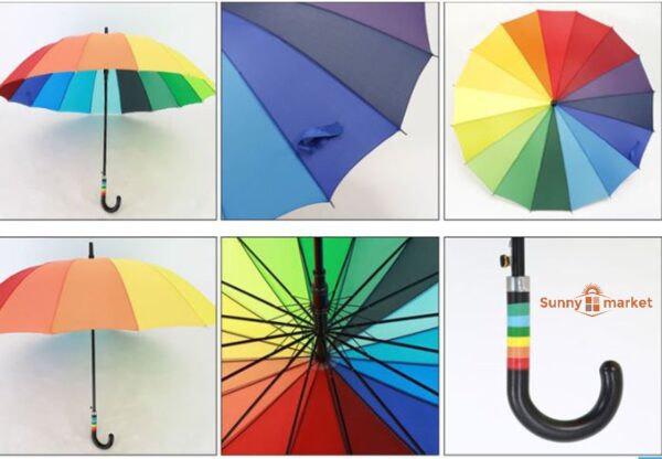 Ô Dù 7 Màu Cao Cấp Loại Lớn Rộng 120cm Dài 96cm