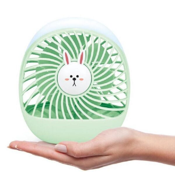 Quạt Mini Pin Sạc Để Bàn Có Đèn Siêu Mát
