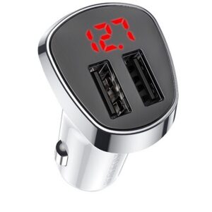 Tẩu Sạc Xe Hơi Borofone Bz15 12W  2.4A Có LCD 2 Cổng USB