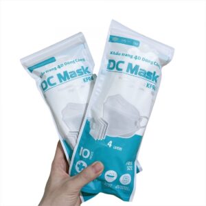 Túi 10 Khẩu Trang DC Mask Màu Trắng 4 Lớp KF94 Kín Mặt