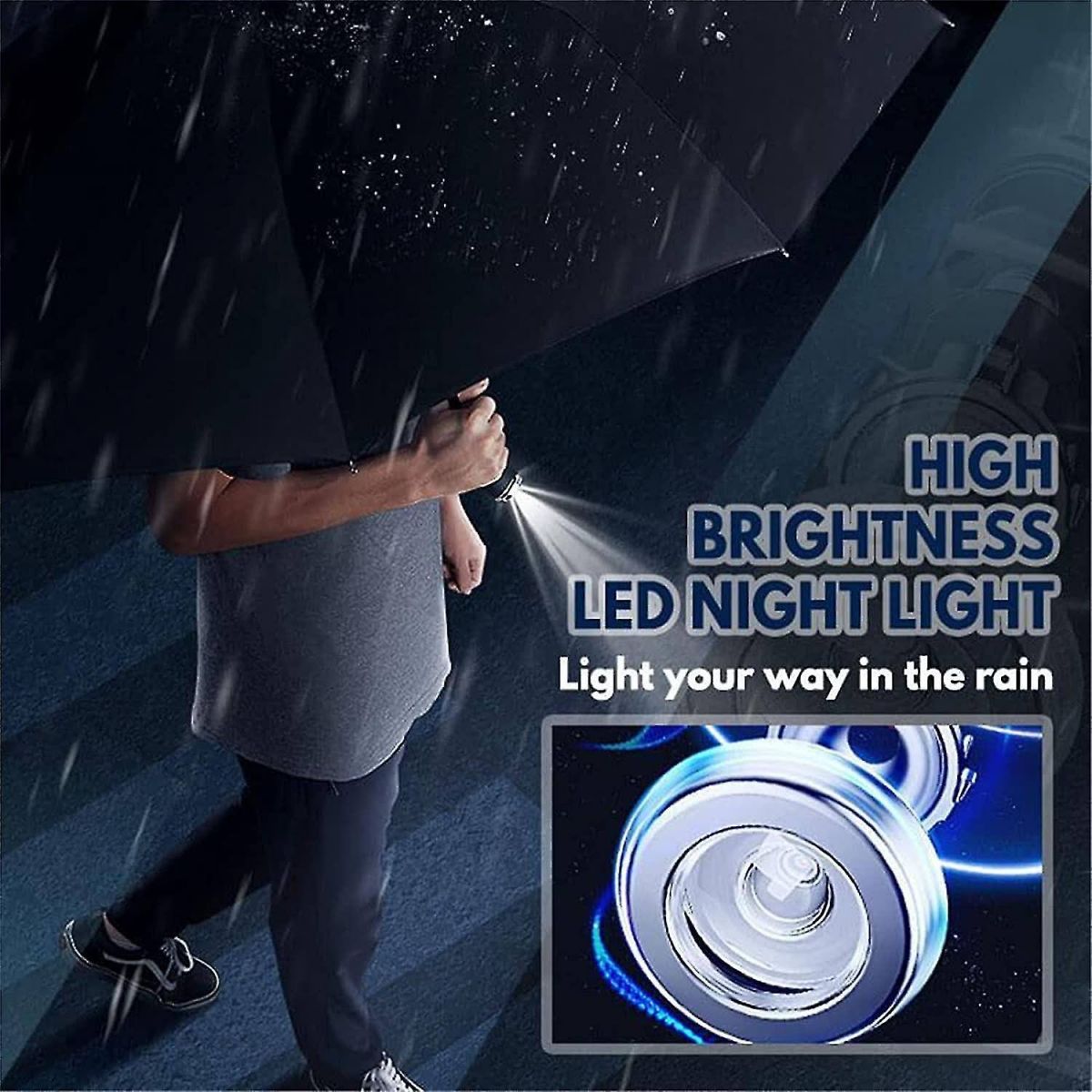 Cây Dù Che Mưa Tự Động Có Đèn Cây Dù Che Mưa Tự Động Có Đèn