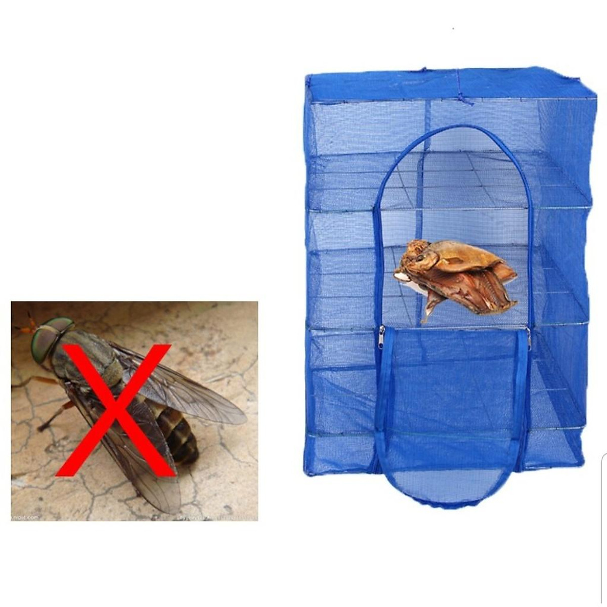 Lồng Lưới Treo 4 Tầng Phơi Cá 35X65 Cm Lồng Lưới Treo 4 Tầng Phơi Cá 35X65 Cm
