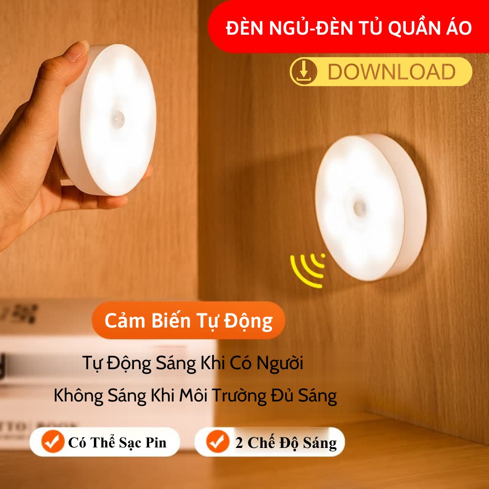 Đèn Ngủ Tròn Dán Tường Đèn Ngủ Tròn Dán Tường