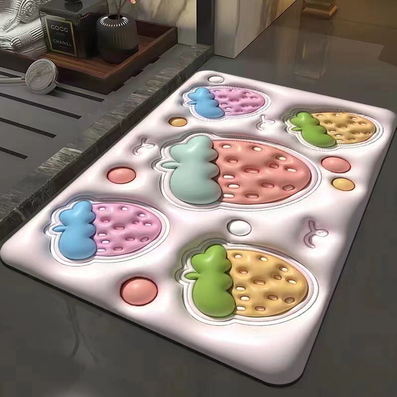 Thảm Chân 3D 60x40cm Màu Sắc Sống Động Đẹp Mắt