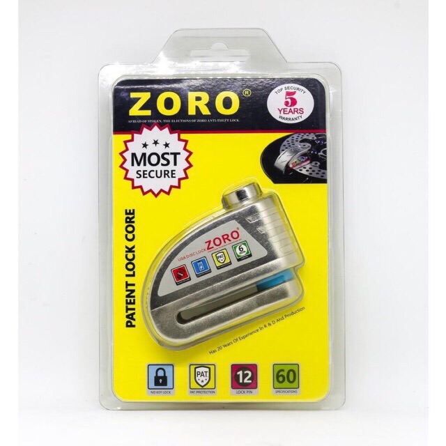 Ổ Khóa Zoro Đĩa Hú Còi Xịn Ổ Khóa Zoro Đĩa Hú Còi Xịn