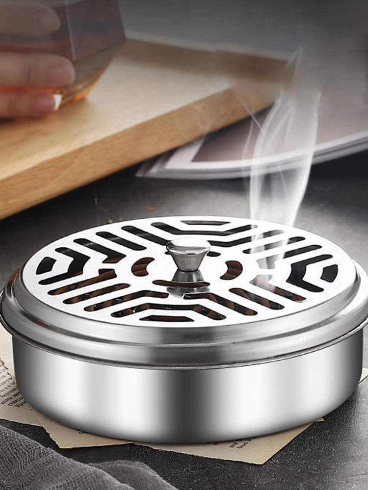 Khay INox Thắp Nhang Muỗi, Đốt Trầm Hương Chống Cháy Khay INox Thắp Nhang Muỗi, Đốt Trầm Hương Chống Cháy
