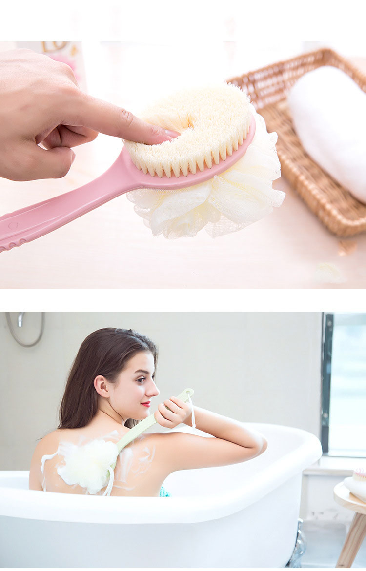 Bàn Chải Tắm Chán Dài Kèm Bông Tắm